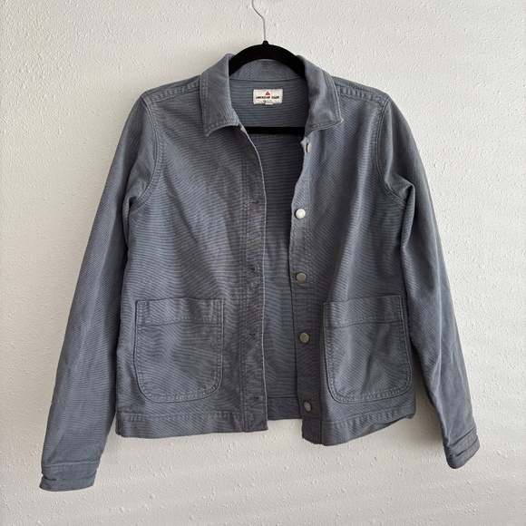 American Giant Blue Women's Roughneck Chore Jacket Coat Rough Neck Canvas - Picture 3 of 7